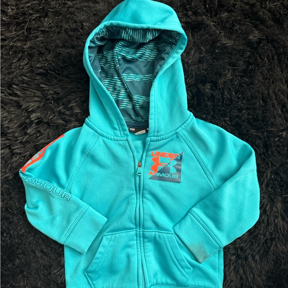 Under Armour Kids' Teal Hoodie with Logo